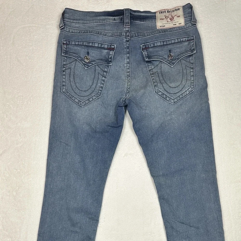 True‎ Religion GEND Relaxed Slim Jeans Mens Size 33 Light Wash Denim